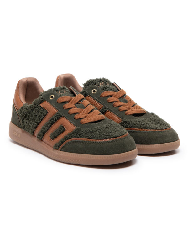 CLOUD TEDDY OLIVE FUR OLIVE SUEDE TAN 70