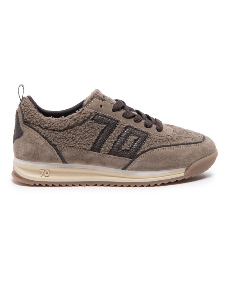 JOGGER TAUPE FUR TAUPE SUEDE COFFEE 70