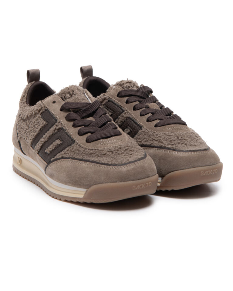 JOGGER TAUPE FUR TAUPE SUEDE COFFEE 70