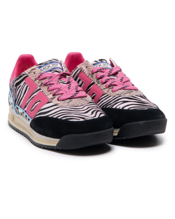 JOGGER ZEBRA MIX BLACK SUEDE FUXIA 70