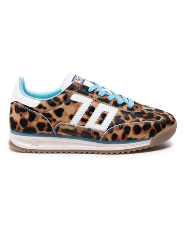 JOGGER TAN LEOPARD TURQUOISE LACES MILK 70