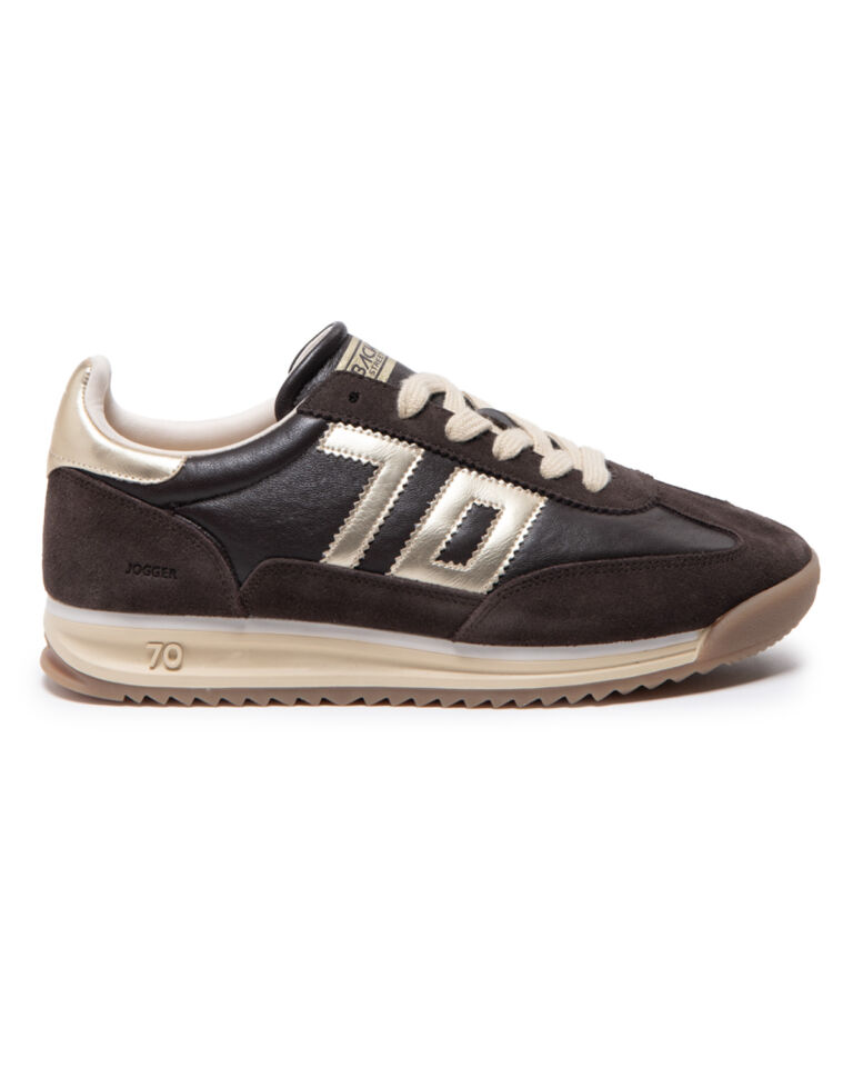 JOGGER COFFEE LEATHER SPONGE COFFEE SUEDE GOLDEN 70