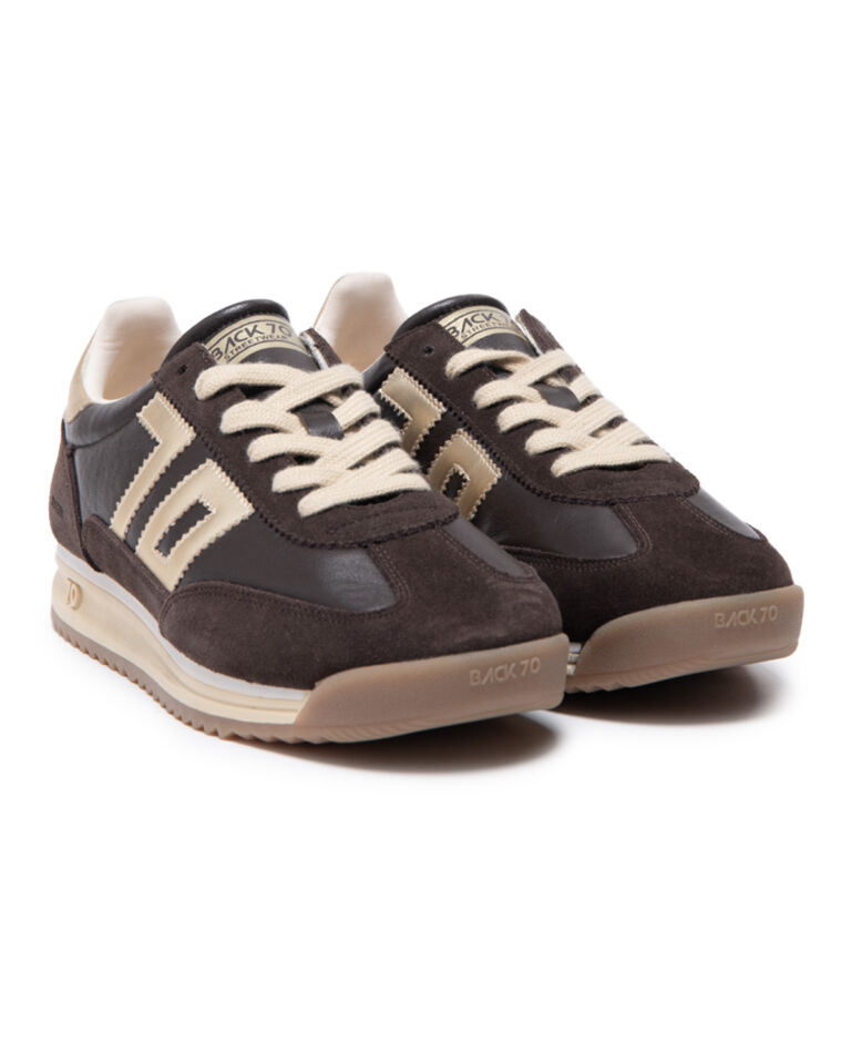 JOGGER COFFEE LEATHER SPONGE COFFEE SUEDE GOLDEN 70