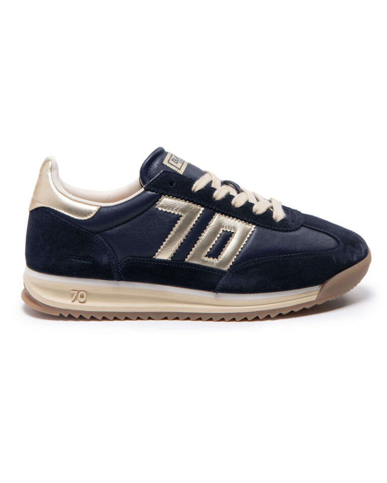 JOGGER NAVY LEATHER SPONGE NAVY SUEDE GOLDEN 70