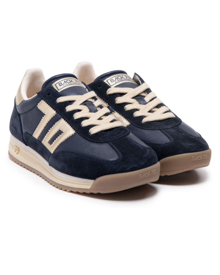 JOGGER NAVY LEATHER SPONGE NAVY SUEDE GOLDEN 70