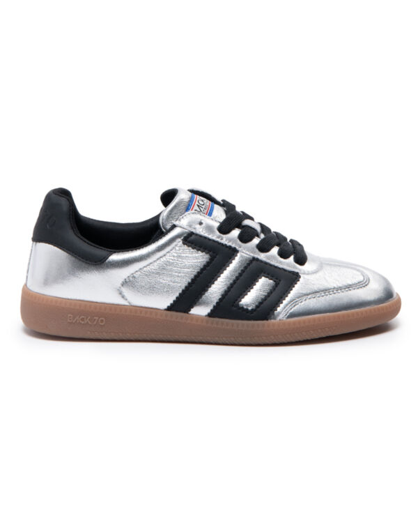 CLOUD METALLIC SILVER LEATHER BLACK 70