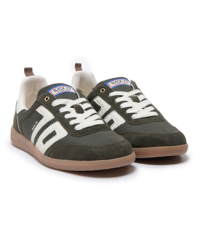 GHOST OLIVE NYLON SUEDE TAN TRIM MILK 70
