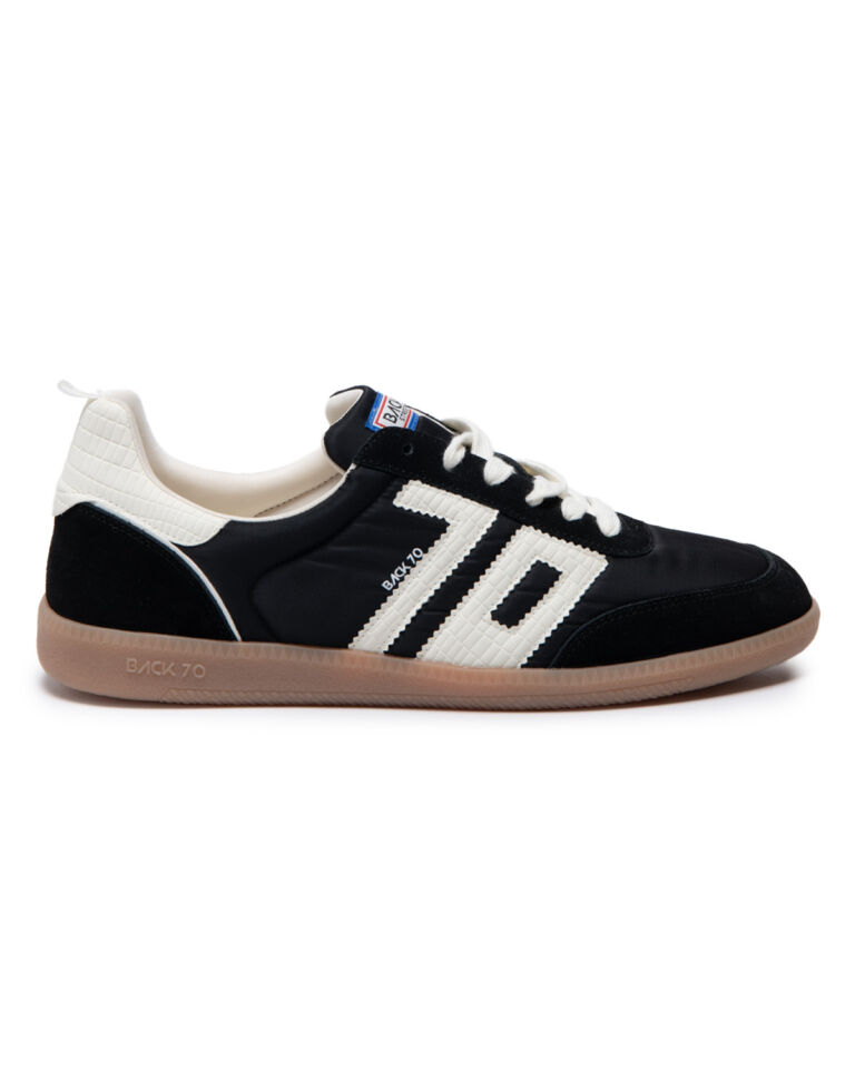 GHOST BLACK NYLON SUEDE WHITE TRIM MILK 70