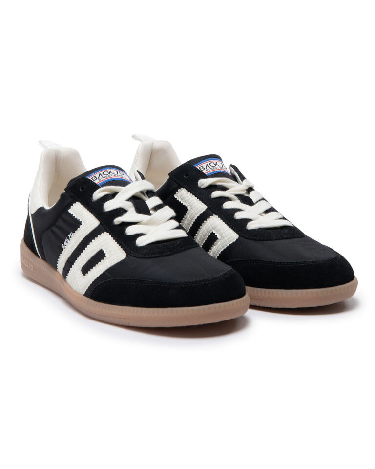 GHOST BLACK NYLON SUEDE WHITE TRIM MILK 70