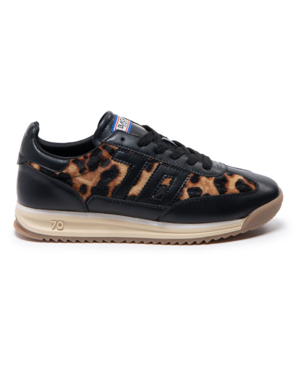 JOGGER BLACK LEOPARD LEATHER BLACK 70