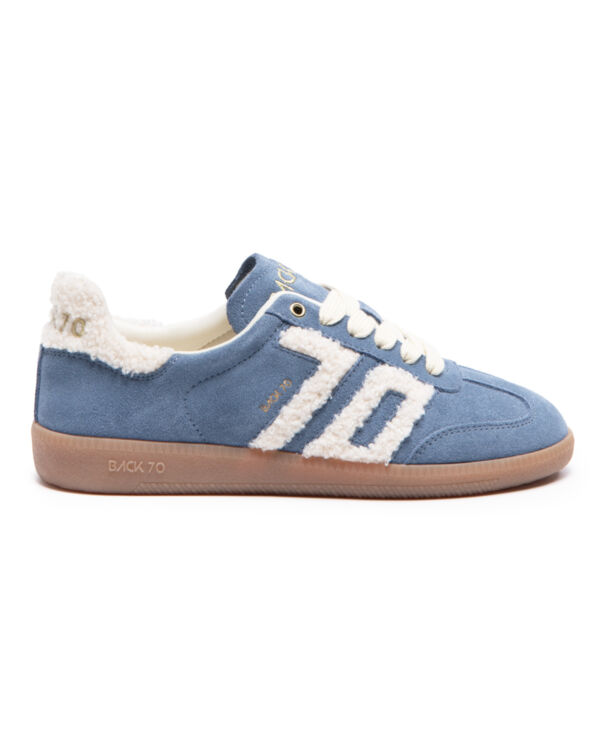 CLOUD BEIGE FUR BLUE REAL SUEDE