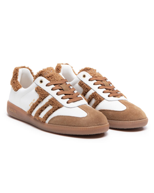 CLOUD WHITE LEATHER TOBACCO FUR