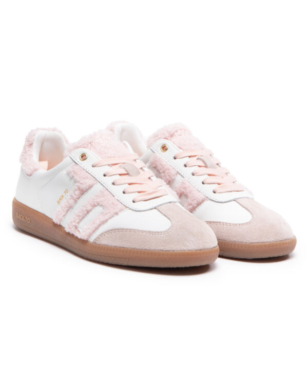 CLOUD WHITE LEATHER PINK FUR